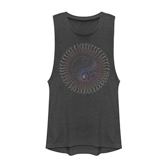 Juniors' Desert Sun Yin Yang Muscle Tank Top