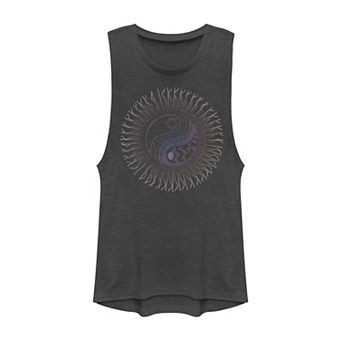 Juniors' Desert Sun Yin Yang Muscle Tank Top