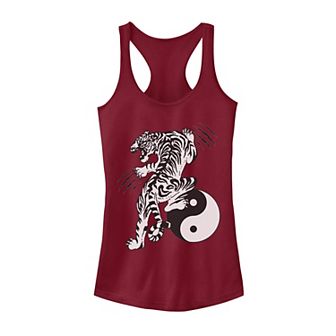 Juniors' Yin-Yang Tiger Tank Top