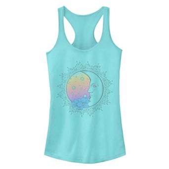 Juniors' Flower & Moon Tank Top