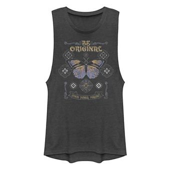 Juniors' "Be Original Own Your Magic" Butterfly Muscle Tank Top