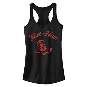 Juniors' "Yee-Haw" Cowboy Boot Tank Top
