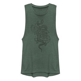 Juniors' Snake Muscle Tank Top