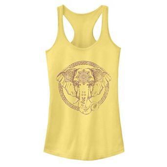 Juniors' Henna Style Elephant Tank Top
