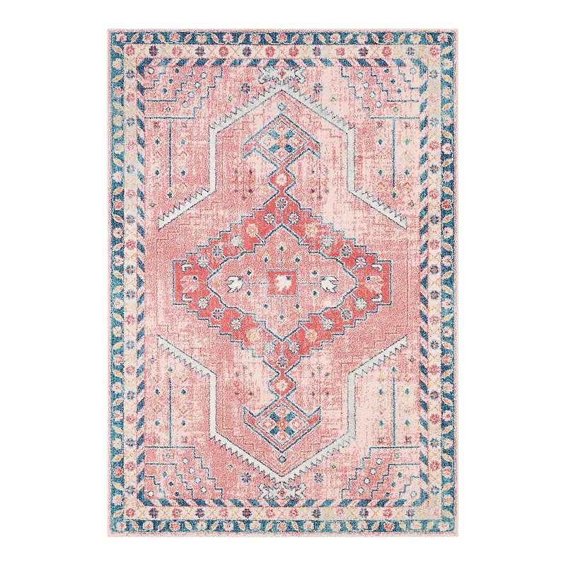 Decor 140 Genesia Traditional Area Rug, Pink, 8X10 Ft