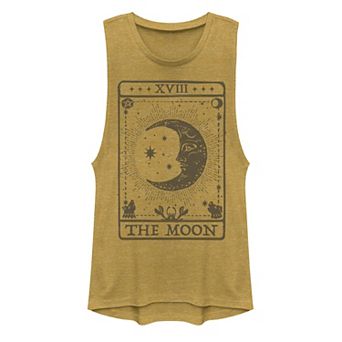 Juniors' "The Moon" Tarot Card Muscle Tank Top