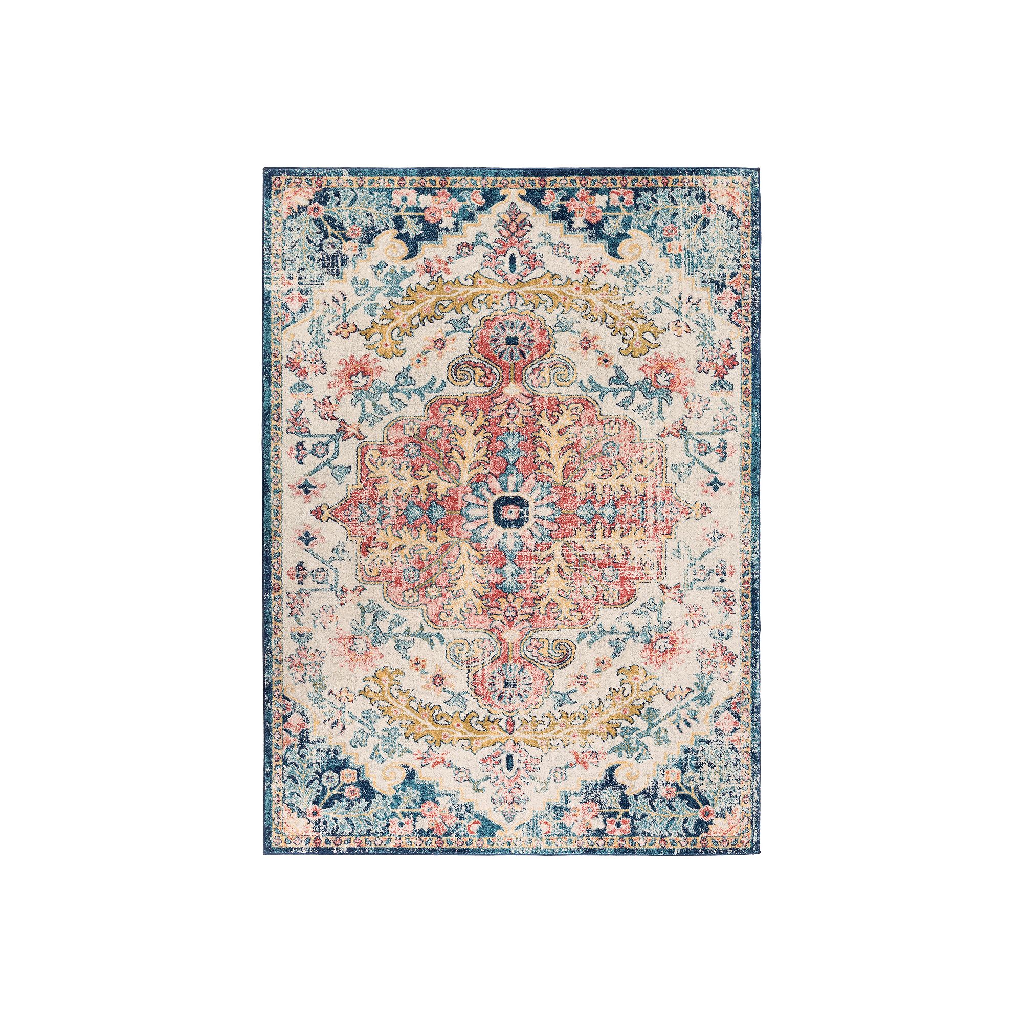 Decor 140 Fedora Traditional Area Rug, Blue Team