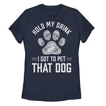 Juniors' "I Got To Pet That Dog" Graphic Tee