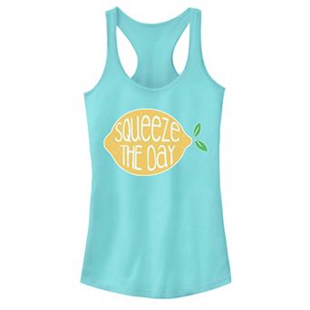 Juniors' Lemon "Squeeze the Day" Graphic Tank Top