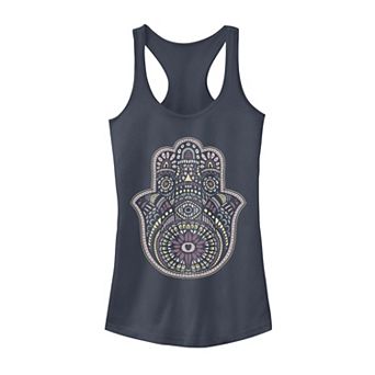 Juniors' Pastel Henna Hand Tank Top