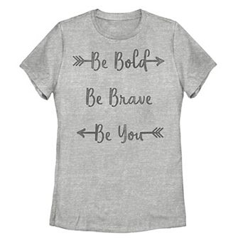 Juniors' "Be Bold Be Brave Be You" Arrows Graphic Tee