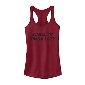 Juniors' "Kinda Fit Kinda Lazy" Tank Top