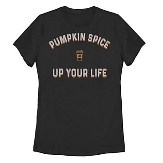 Juniors' Pumpkin Spice Life Halloween Graphic Tee