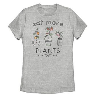 Juniors' Eat More Plants Graphic Tee