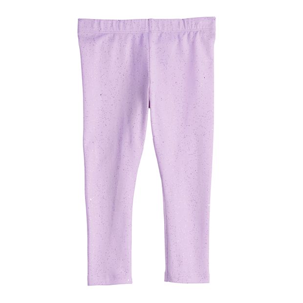 Girls Hi-Shine Leggings in Jewel Glitter –