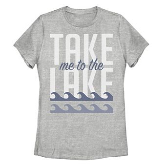 Juniors' Take Me To The Lake Waves Graphic Tee