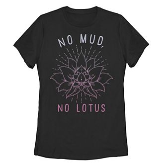 Juniors' No Mud No Lotus Gradient Graphic Tee