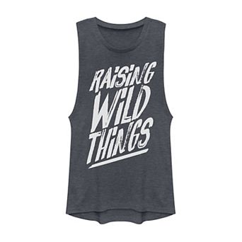 Juniors' Raising Wild Things Graphic Muscle Tank Top