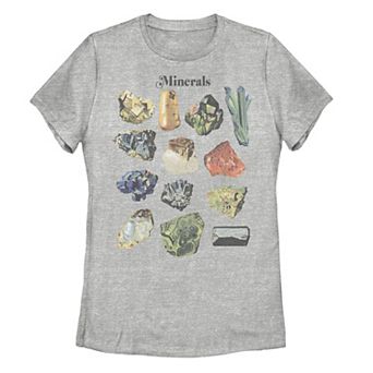 Juniors' Different Minerals Chart Graphic Tee