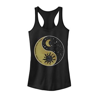 Juniors' Celestial Yin Yang When There's Darkness There's Light Graphic Tank Top
