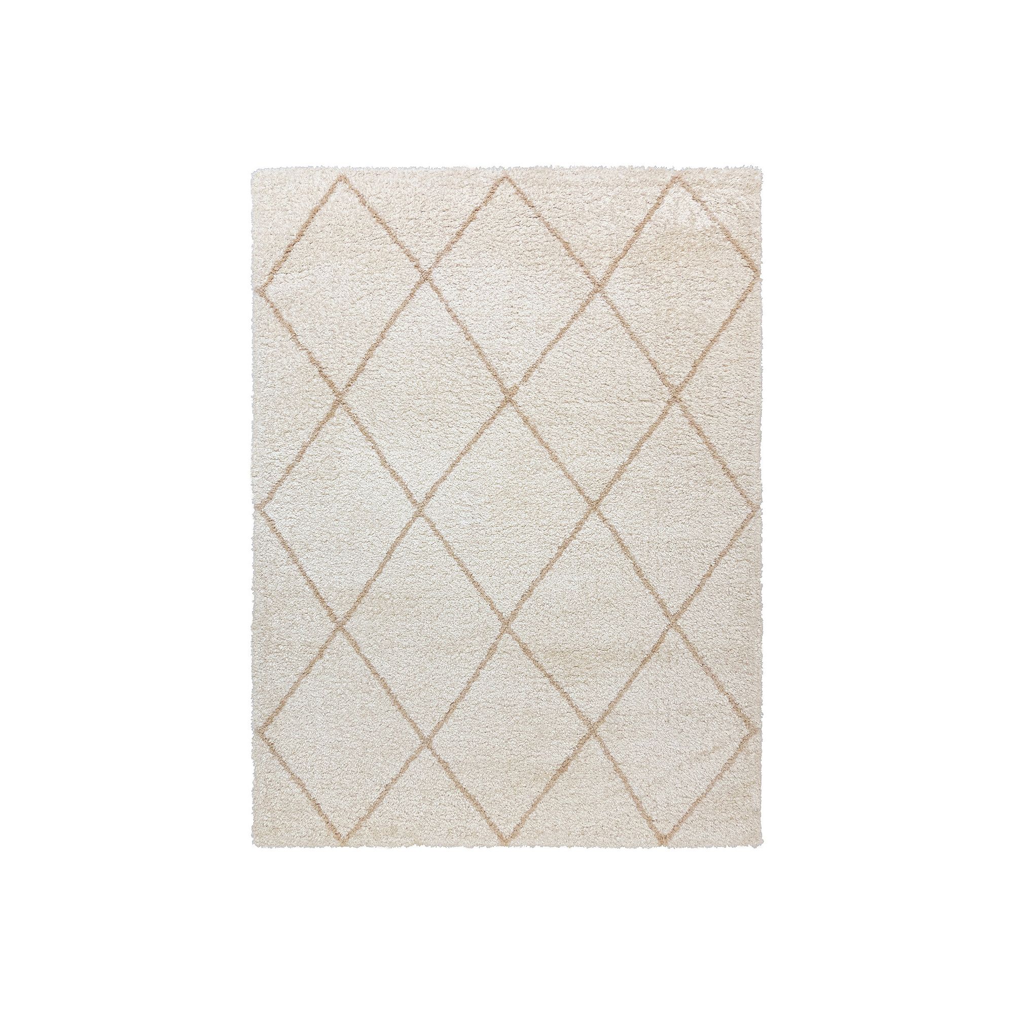 Gertmenian Holmby Diamond Shag Area Rug, Ivory
