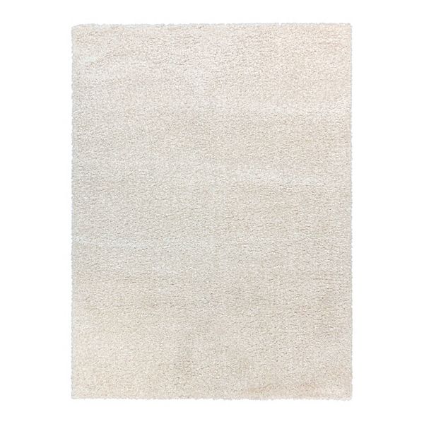 Gertmenian Thayer Solid Shag Ivory Area Rug, 5x7