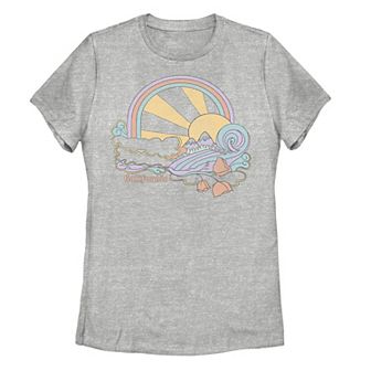 Juniors' California Sunset Mountains Poppies Graphic Tee