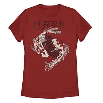 Juniors' Koi Fish Yin Yang Graphic Tee