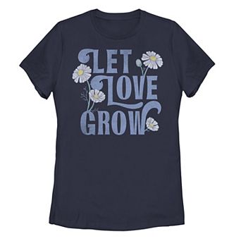 Juniors' Let Love Grow Daisies Graphic Tee