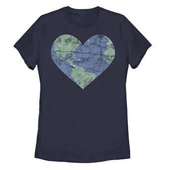 Juniors' Love The Earth Graphic Tee