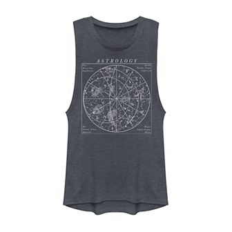 Juniors' Astrology Astrological Chart Graphic Muscle Tank Top