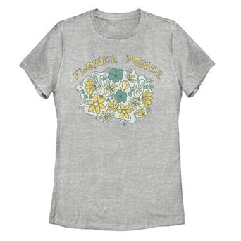 Juniors' Retro Style Flower Power Plant Mashup Graphic Tee