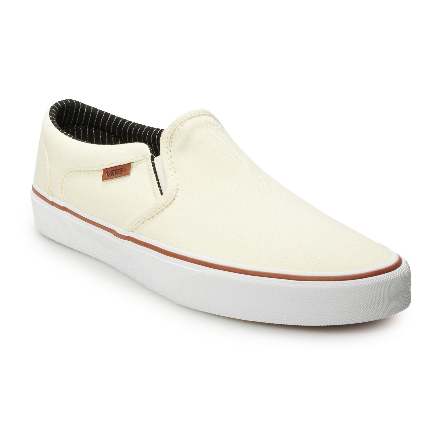 vans white slip ons kohls