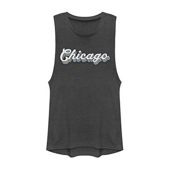 Juniors' Fifth Sun Chicago Word Overlap Graphic Muscle Tank Top