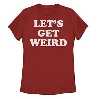 Juniors' Let's Get Weird Retro Graphic Tee