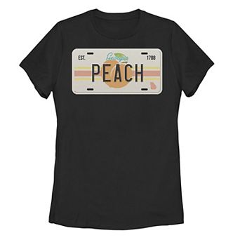 Juniors' Fifth Sun Georgia Peach License Plate Graphic Tee