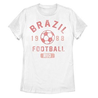 Juniors' Brazil Football 1988 Rio Soccer Ball Symbol Graphic Tee