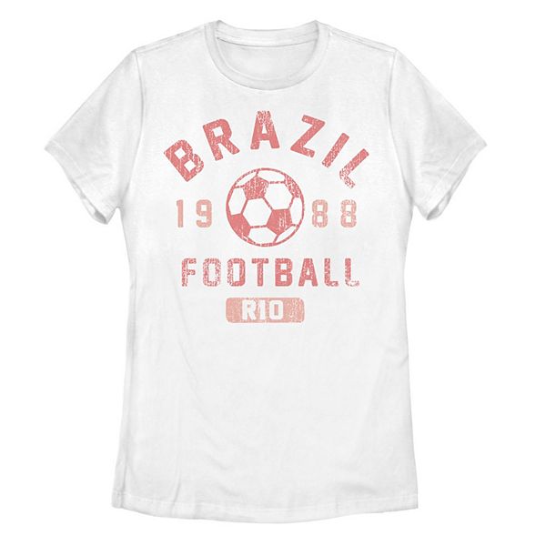 Juniors' Brazil Football 1988 Rio Soccer Ball Symbol Graphic Tee