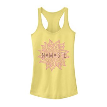 Juniors' Namaste Sun Yoga Workout Relaxation Graphic Tank Top
