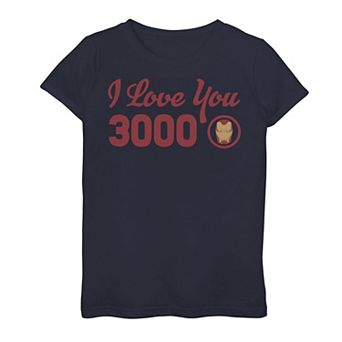 Girls 7-16 Marvel Avengers Endgame Iron Man "I Love You 3000" Tee