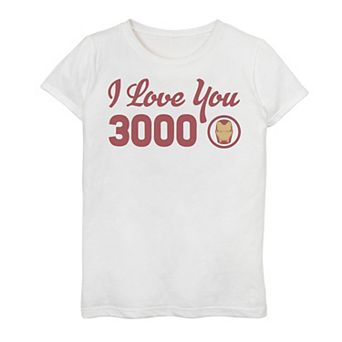 Girls 7-16 Marvel Avengers Endgame Iron Man "I Love You 3000" Tee