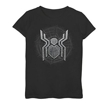 Girls 7-16 Marvel Spider-Man Far From Home Webbed Chest Logo Tee