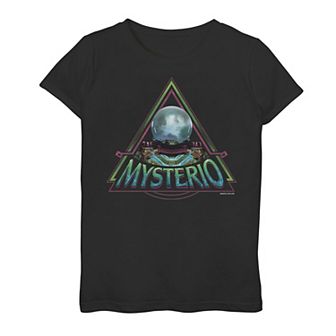Girls 7-16 Marvel Spider-Man Far From Home Mysterio Triangle Logo Tee