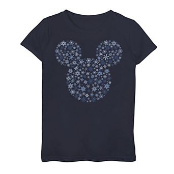 Disney's Mickey Mouse Girls 7-16 Snowflake Fill Tee