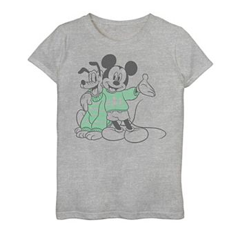 Girls 7-16 Disney Mickey and Pluto Ugly Sweaters Tee