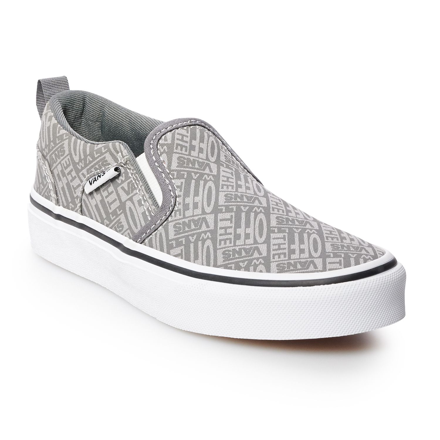 white slip on vans kohls