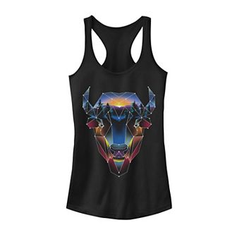 Juniors' Scenic Geometric Buffalo Face Graphic Tank Top