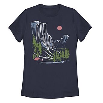 Juniors' Mountain Camping Sketch Tee