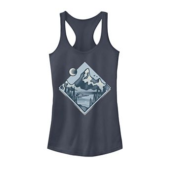 Juniors' Geometric Moonrise Mountain Tank Top
