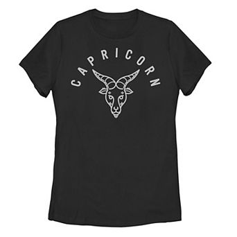Juniors' Zodiac Capricorn Sign Logo Tee